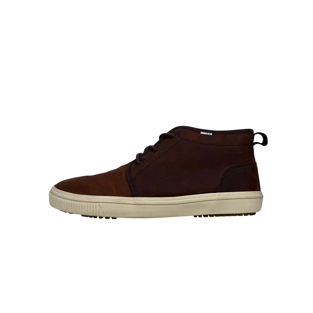 Toms Carlo Mid Terrain Sneaker Boot Mens 10 Clove Brown Leather Water Resistant